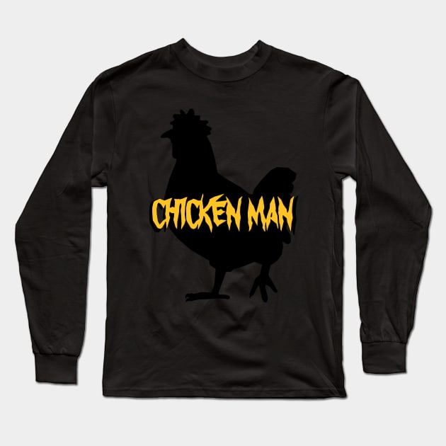 Chicken Man Long Sleeve T-Shirt by toastercide